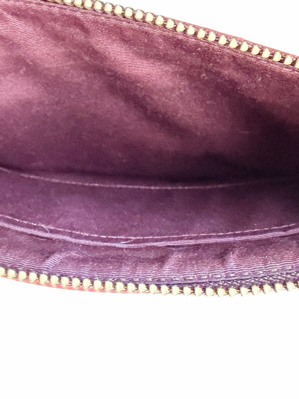 Coach Signature leather Wristlet in Brown and Burgundy - Picture 4 of 5